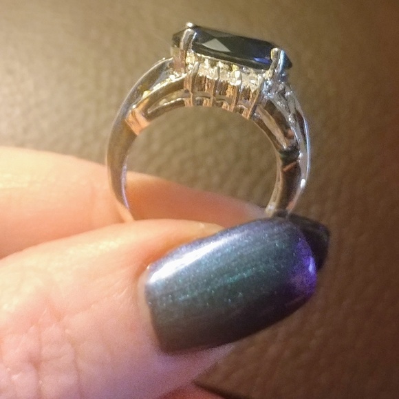 Sapphire sterling silver ring. - Picture 4 of 6